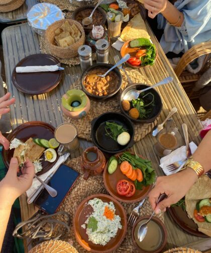 Frühstück auf der Insel